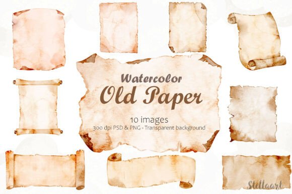 Download Watercolor Illustration of Old Paper - Watercolor Collection