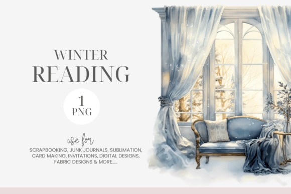 Download Watercolor Cozy Reading Nook Clipart - Watercolor Collection