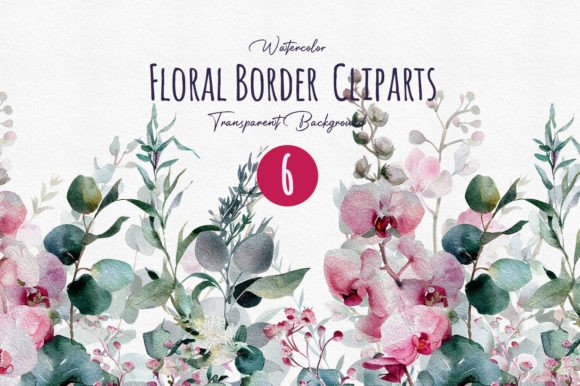 Download Floral Border Watercolor Clipart PNG - Watercolor Collection
