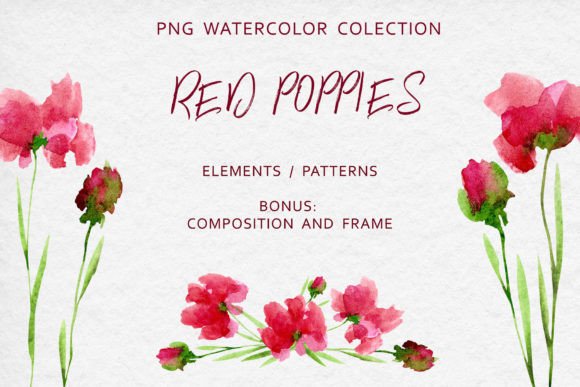 Download Red Poppies. Watercolor - Watercolor Collection