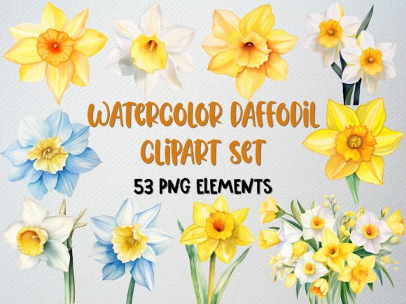 Download Watercolor Daffodil Clipart, Floral PNG - Watercolor Collection