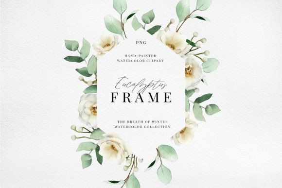 Download Watercolor White Floral Frame Clipart - Watercolor Collection