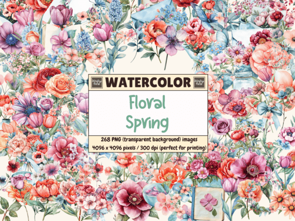 Download Floral Spring Watercolor Clipart - Watercolor Collection