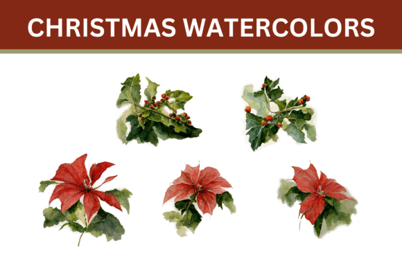 Download Christmas Watercolor Plants - Watercolor Collection