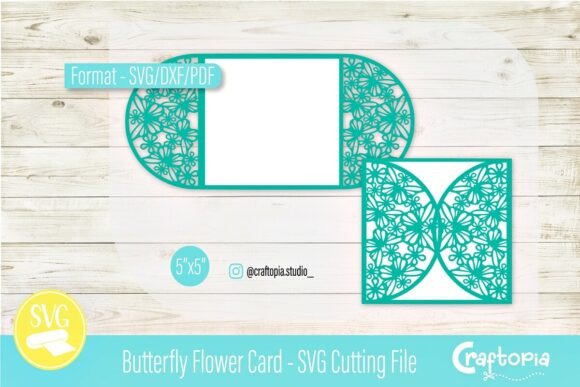 Download Butterfly Flower Card – SVG Cutting File - Premium Bundle