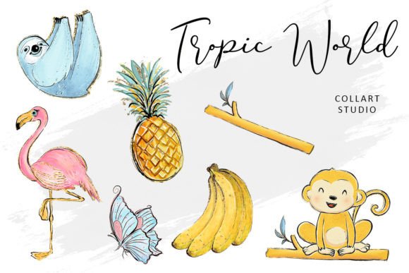 Download Tropic World Cute Clipart Set, Animals - Animals Collection