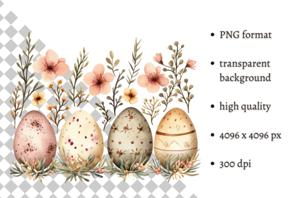Download Watercolor Easter Eggs Clipart PNG - Watercolor Collection