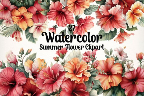 Download Watercolor Summer Flower Clipart - Watercolor Collection