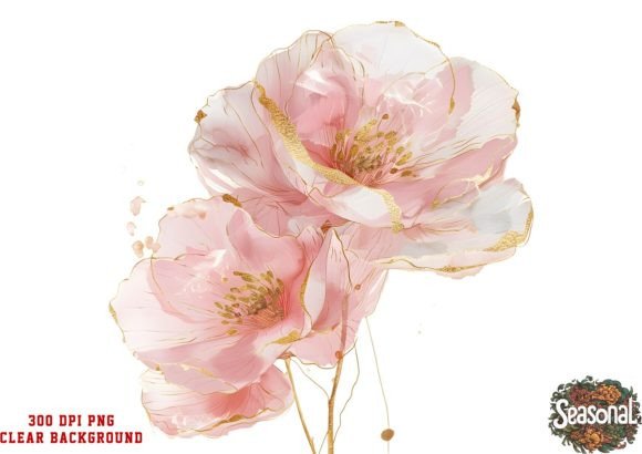 Download Watercolor Pink Camellia Flower Bouquet - Watercolor Collection