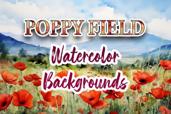Download POPPY FIELD WATERCOLOR LANDSCAPES - Watercolor Collection