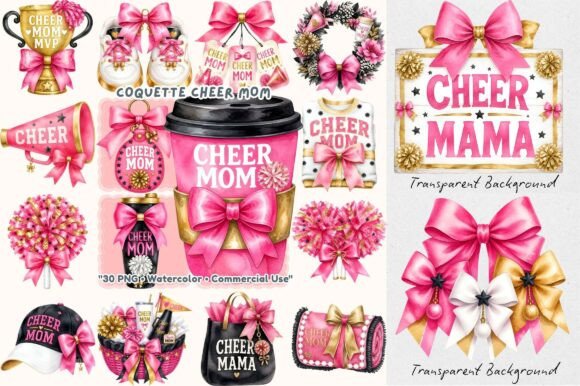 Download Aesthetic Coquette Cheer Mom Watercolor - Watercolor Collection
