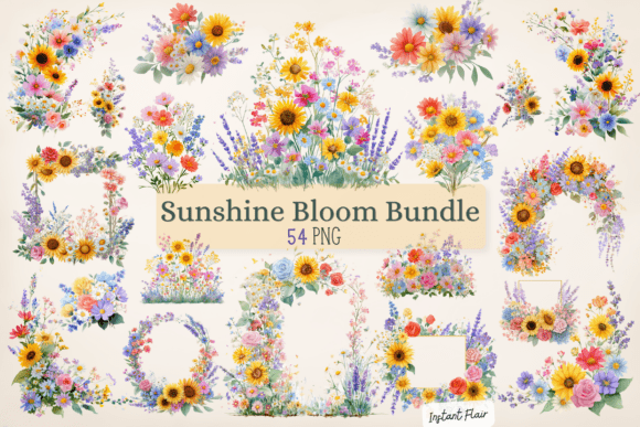 Download Sunshine Bloom Floral Bundle - Floral bundle Collection