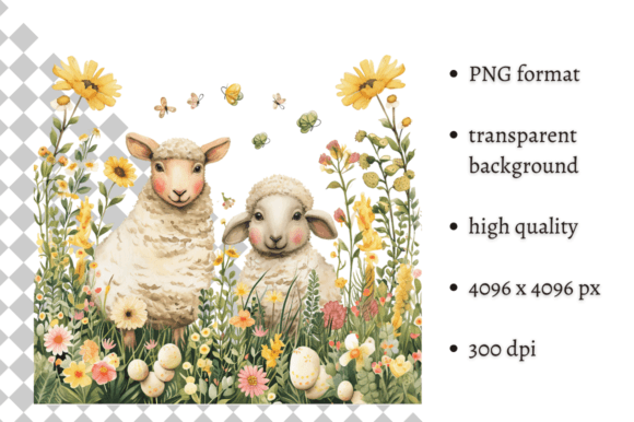 Download Cute Watercolor Easter Sheep Clipart - Watercolor Collection