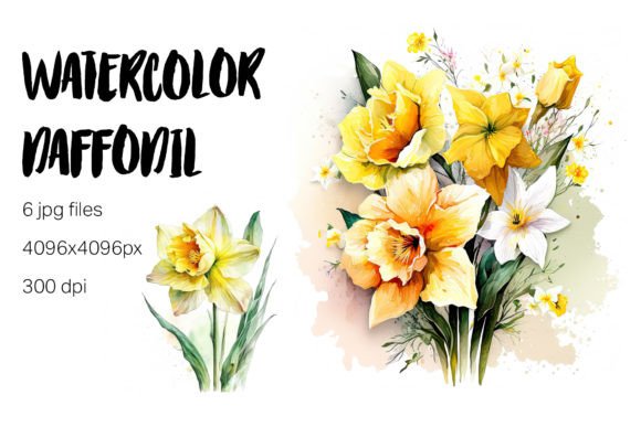 Download Watercolor Daffodil Clipart - Watercolor Collection