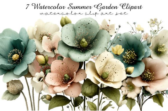 Download Watercolor Summer Garden Clipart - Watercolor Collection