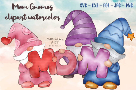 Download Gnomes Mom Watercolor Clipart - Watercolor Collection