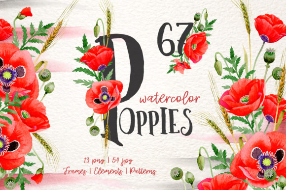 Download Magic Poppies Red Watercolor - Watercolor Collection