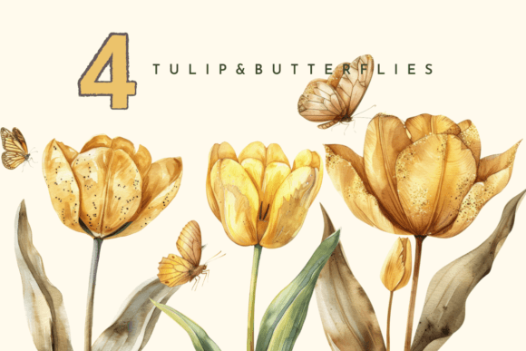 Download Tulip Flower, Watercolor Yellow Floral - Watercolor Collection