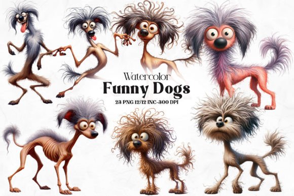 Download Watercolor Funny Dog Sublimation Clipart - Watercolor Collection
