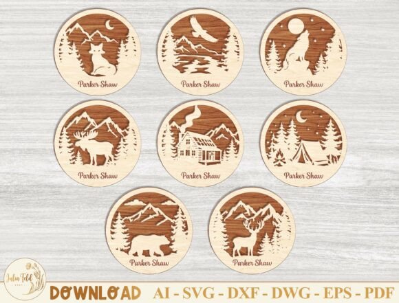 Download Personalized Animals Coaster SVG Bundle - Animals Collection