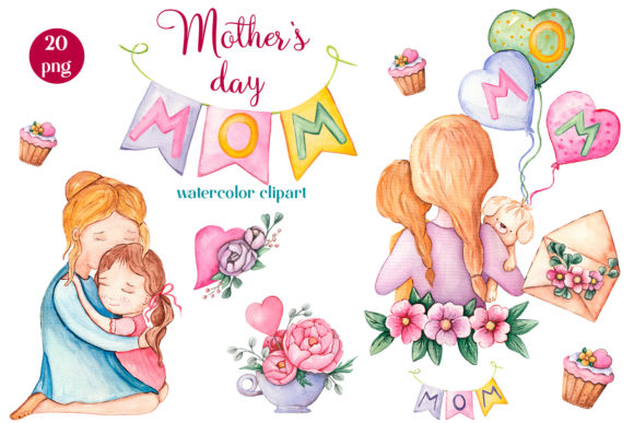 Download Mom Watercolor Clipart, Mother's Day - Watercolor Collection