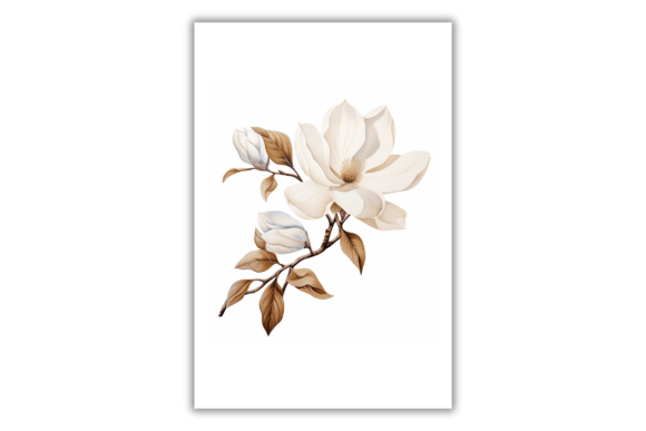 Download Watercolor Magnolia Flower- Art Print - Watercolor Collection
