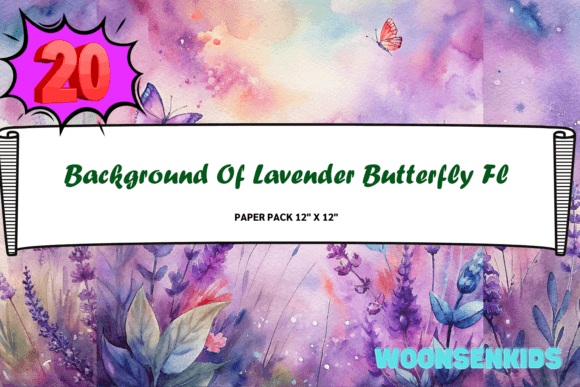 Download Popular Background of Lavender Butterfly Flowers Watercolor Png Kdp Digital Paper - Watercolor Collection