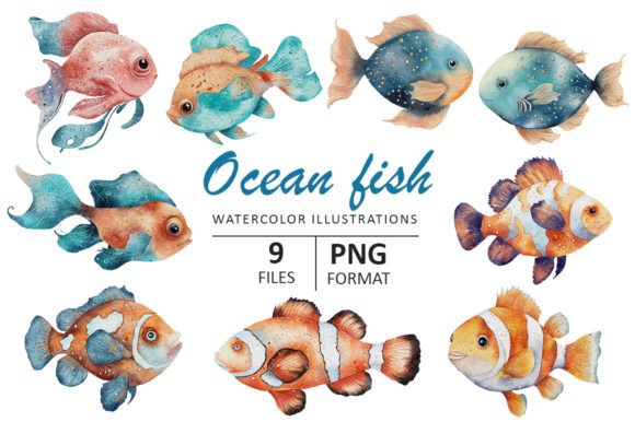 Download Ocean Fish Watercolor Illustration - Watercolor Collection