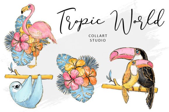 Download Tropic World Cute Clipart Set, Animals - Animals Collection