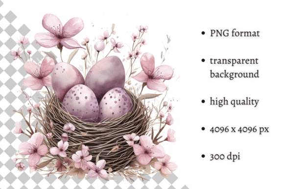 Download Watercolor Lavender Easter Eggs Clipart - Watercolor Collection