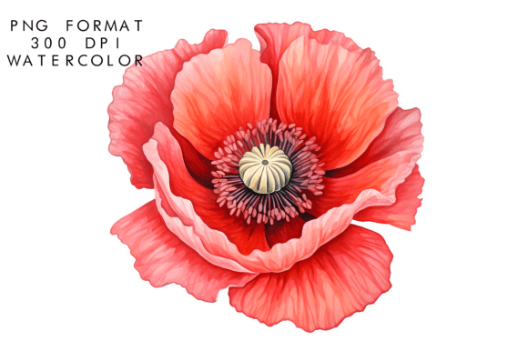 Download Watercolor Poppy Flower Clipart - Watercolor Collection