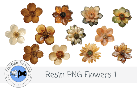 Download Resin PNG Flowers 1 in Autumn Colors - Colors Collection