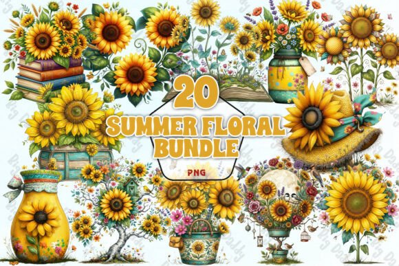Download Rustic Summer Floral Bundle PNG - Floral bundle Collection