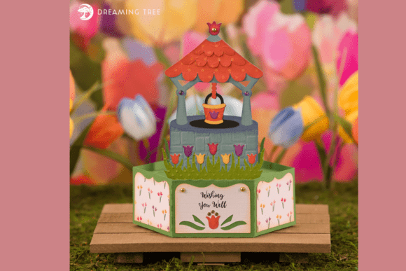 Download Wishing Well Pop Up Card SVG - Premium Resources