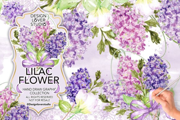 Download Watercolor Lilac Flowers Design, Spring - Watercolor Collection