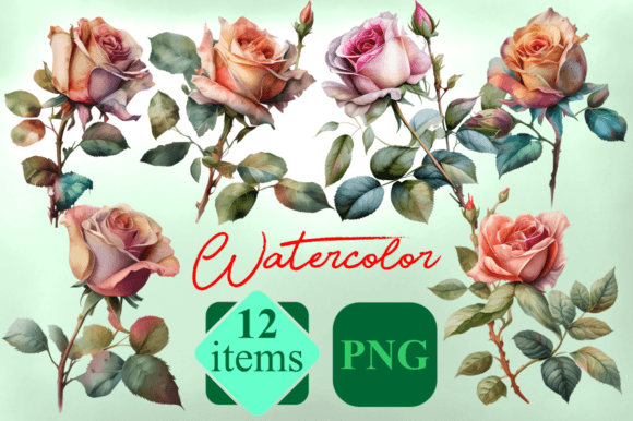 Download Rose Flowers Botanical Garden Watercolor - Watercolor Collection
