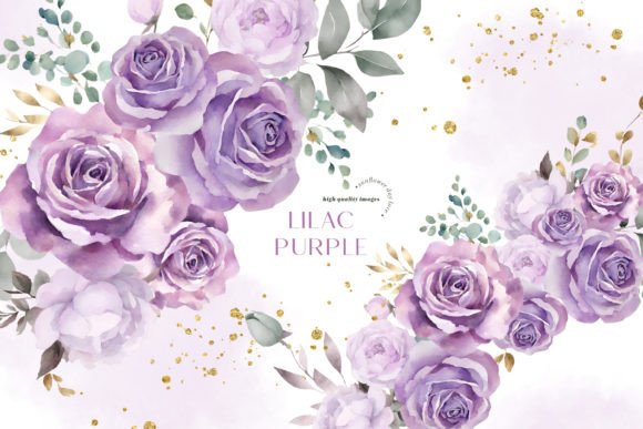 Download Watercolor Purple Flowers Clipart - Watercolor Collection