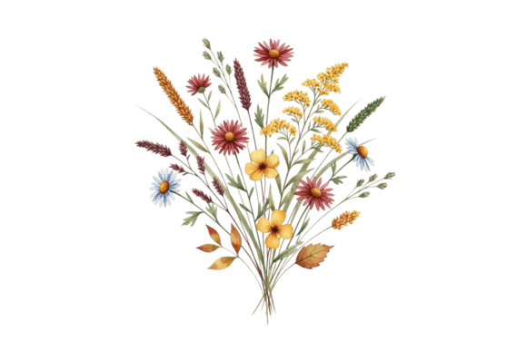 Download Watercolor Wild Flower Bouquet Element - Watercolor Collection