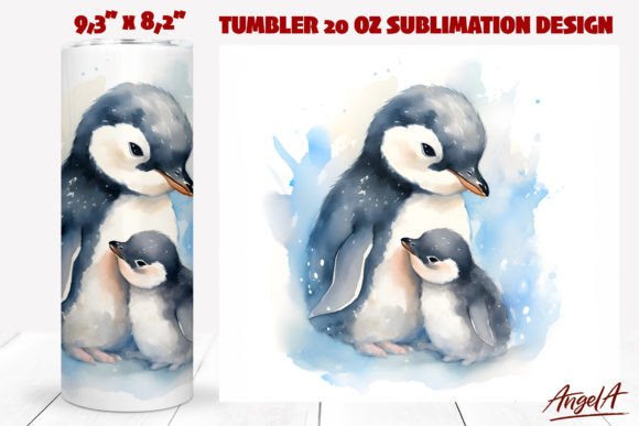 Download Cute Penguins Watercolor Illustration - Watercolor Collection