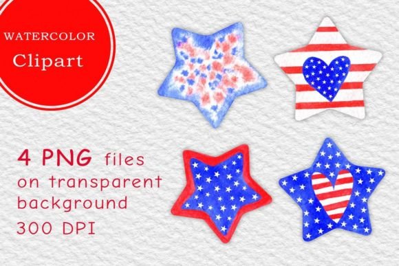 Download Watercolor American Stars. PNG Clipart - Watercolor Collection