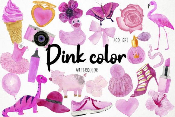 Download Watercolor Pink Color Clipart - Watercolor Collection