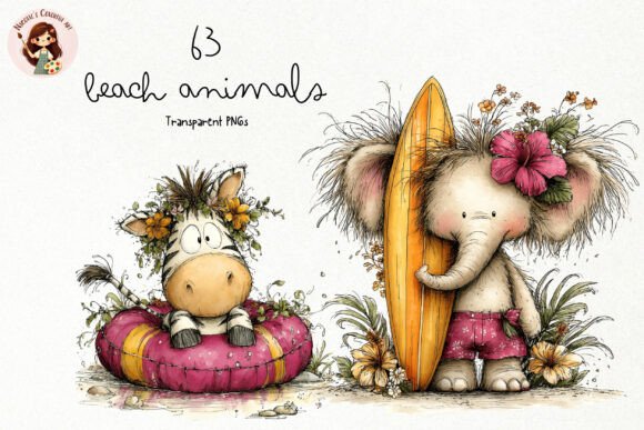 Download Cute Beach Animals PNG Clipart - Animals Collection