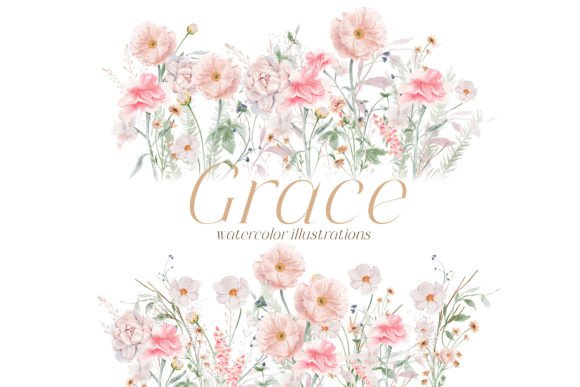 Download Floral Border Watercolor Illustrations - Watercolor Collection