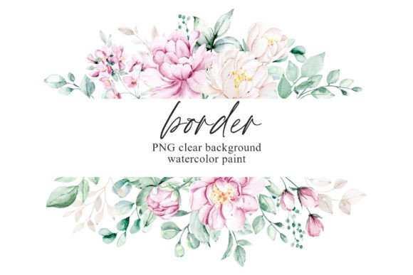 Download Watercolor Flower Frame Border, PNG - Watercolor Collection