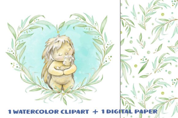 Download Baby Mom Hedgehog Watercolor Clipart, Di - Watercolor Collection
