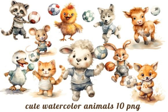 Download Watercolor Cute Animal Clipart Bundle - Watercolor Collection