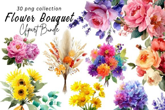Download Watercolor Flower Bouquet, Floral Png - Watercolor Collection