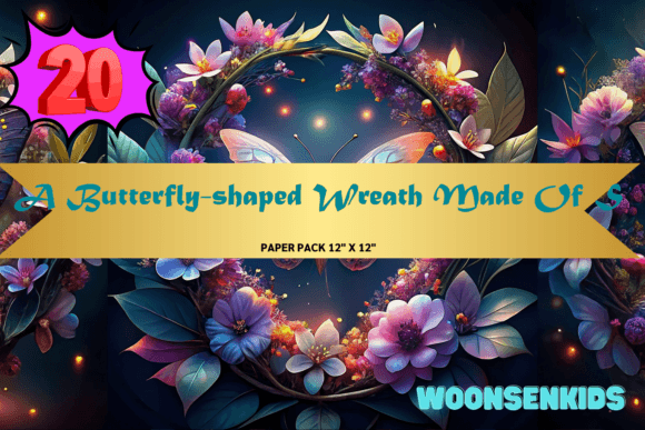 Download Butterfly-shaped Wreath Made of Spring Flowers Watercolor - Watercolor Collection