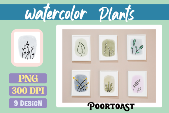 Download Watercolor Plants Set Clipart - Watercolor Collection
