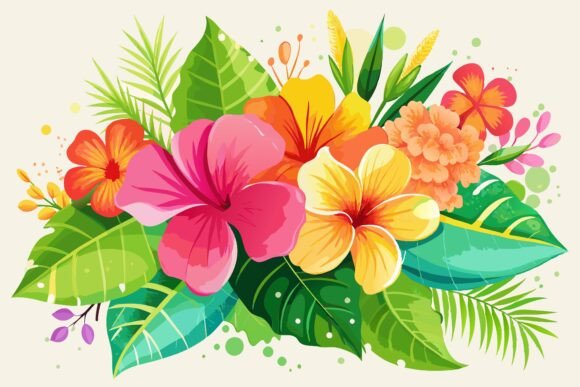 Download Watercolor Tropical Floral Illustration - Watercolor Collection